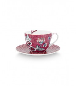 cup-saucer-flower-festival-dark-pink-280ml 2